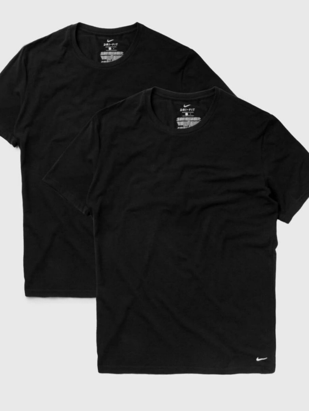 Nike Everyday Cotton Stretch Shortsleeves Crewneck Black T-Shirt - 2 Pack Tee
